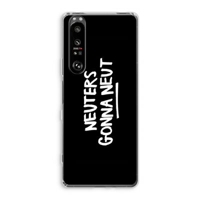 Neuters (zwart): Sony Xperia 1 III Transparant Hoesje