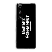 Neuters (zwart): Sony Xperia 1 III Transparant Hoesje
