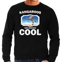 Dieren kangoeroe sweater zwart heren - kangaroos are cool trui - thumbnail