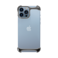 Arc Pulse - Dubbelzijdige  Titanium Bumper Case - iPhone 13  Pro - Zilver