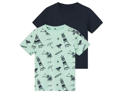 lupilu 2 Kinder T-shirts (Donkerblauw/mint, 98/104)