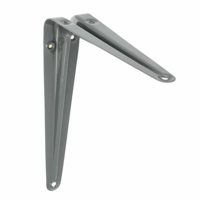 AMIG Plankdrager/planksteun van metaal - gelakt grijs - H250 x B200 mm