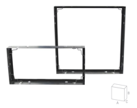 Filterframe 305x610x75 voor paneel-, zakken-, en compact filters Filterframe 305x610x75 voor paneel-, zakken-, en compact filters