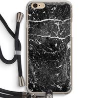 Zwart marmer: iPhone 6 / 6S Transparant Hoesje met koord Zwart marmer: iPhone 6 / 6S Transparant Hoesje met koord