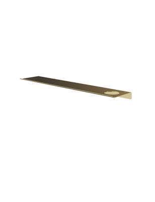 Hotbath &More Planchet 60 cm inclusief bevestigings rails met 1 uitsparing voor een zeepdispenser of beker Geborsteld messing PVD
