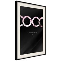 Ingelijste Poster - Coco Zwarte lijst met passe-partout