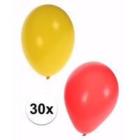 Latex rode/gele ballonnen Sint en Piet 30 stuks
