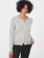 Basic vest met ronde hals van zuiver cashmere