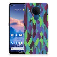 Nokia 5.4 | TPU Hoesje | Abstract Green Blue