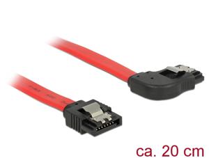 Delock 83967 SATA 6 Gb/s Kabel recht naar haaks 20cm rood