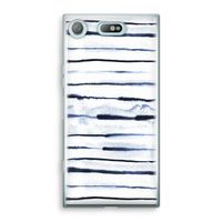 Ink Stripes: Sony Xperia XZ1 Compact Transparant Hoesje Ink Stripes: Sony Xperia XZ1 Compact Transparant Hoesje