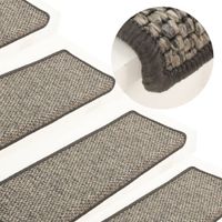 VidaXL Trapmatten zelfklevend 15 st 65x21x4 cm grijs en beige