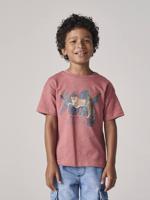Jongensshirt met natuurmotief terracotta