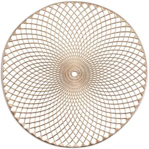 1x Ronde placemats goud mandala 38 cm