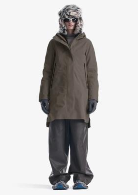 Krakatau Planck Liner Parka Jas Dames Dark Fossil L