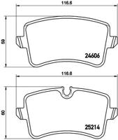 Remblokkenset, schijfrem BREMBO, u.a. fÃ¼r Audi