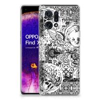 Silicone Back Case OPPO Find X5 Skulls Angel - thumbnail