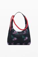 Middelgrote ovale tas met textuur - BLACK - U