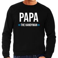 Papa the handyman sweater / trui zwart voor heren - vaderdag cadeau truien papa - thumbnail