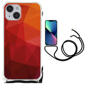 Shockproof Case voor iPhone 14 Plus Polygon Red