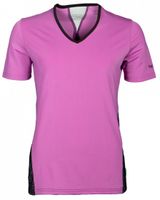 Papillon Sportshirt dames polyester/elastaan roze/zwart mt L