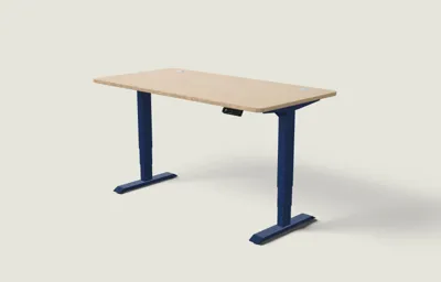 Desktronic HomePro bureau Diepblauw / Bamboe / 160x80 cm