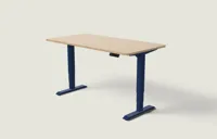 Desktronic HomePro bureau Diepblauw / Bamboe / 160x80 cm