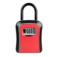 Auto wachtwoord lock opbergdoos veiligheid Box Hook installatie-Gratis veiligheid box (rood)