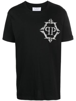 Philipp Plein t-shirt imprimé à col rond - Noir
