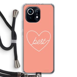 Best heart: Xiaomi Mi 11 Transparant Hoesje met koord