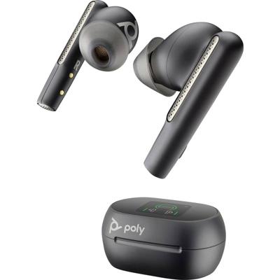 HP Poly Voyager Free 60+ In Ear headset Bluetooth Stereo Zwart Noise Cancelling Headset, Inductie, Oplaadbox, Microfoon uitschakelbaar (mute), Volumeregeling