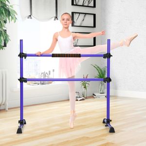 Ballet Barre Draagbare Vrijstaande Ballet Barre met Verstelbare Hoogte Dubbele Fitness Ballet Stang voor Dansen Stretchen Paars