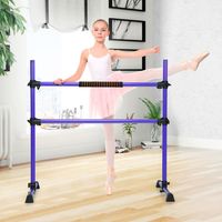 Ballet Barre Draagbare Vrijstaande Ballet Barre met Verstelbare Hoogte Dubbele Fitness Ballet Stang voor Dansen Stretchen Paars