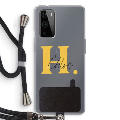 Amber Script: OnePlus 9 Pro Transparant Hoesje met koord