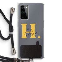 Amber Script: OnePlus 9 Pro Transparant Hoesje met koord