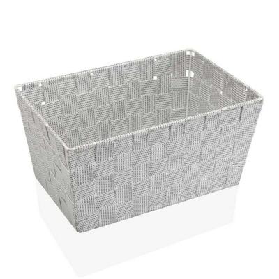 Veelzijdige mand Versa 20 x 15 x 30 cm Wit Zwart