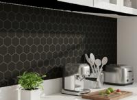 Keuken muursticker matte zwarte honingraat