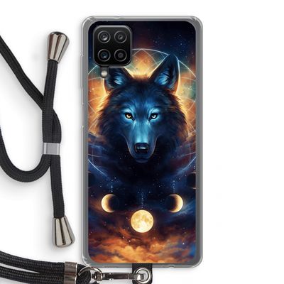 Wolf Dreamcatcher: Samsung Galaxy A12 Transparant Hoesje met koord