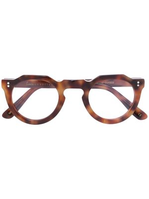 Lesca lunettes à monture ronde - Marron