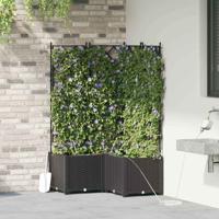 VidaXL Tuin bloempot 3 pcs zwart staal