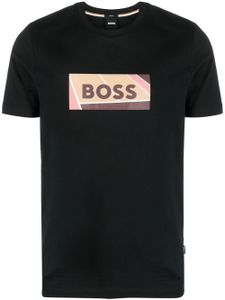 BOSS graphic logo-print T-shirt - Noir