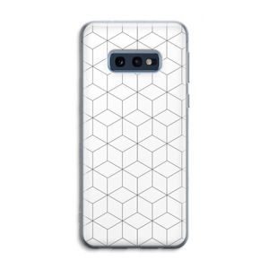 Zwart-witte kubussen: Samsung Galaxy S10e Transparant Hoesje