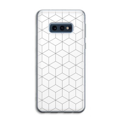Zwart-witte kubussen: Samsung Galaxy S10e Transparant Hoesje