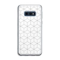 Zwart-witte kubussen: Samsung Galaxy S10e Transparant Hoesje