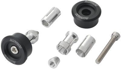 DAYTONA adapter stuureinde universal voor "d-mirror". handlebar adapter uni day bw d 13.5-16-19mm