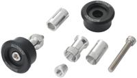 DAYTONA adapter stuureinde universal voor "d-mirror". handlebar adapter uni day bw d 13.5-16-19mm
