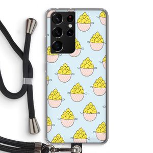 Citroenen: Samsung Galaxy S21 Ultra Transparant Hoesje met koord
