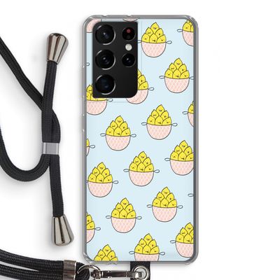 Citroenen: Samsung Galaxy S21 Ultra Transparant Hoesje met koord