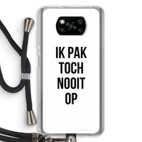 Ik pak nooit op: Xiaomi Poco X3 Pro Transparant Hoesje met koord