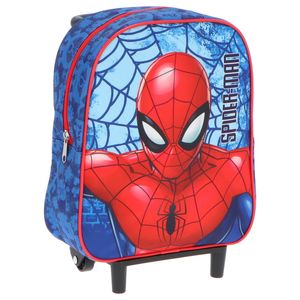 Spiderman koffer op wieltjes blauw 28 cm voor kinderen   -